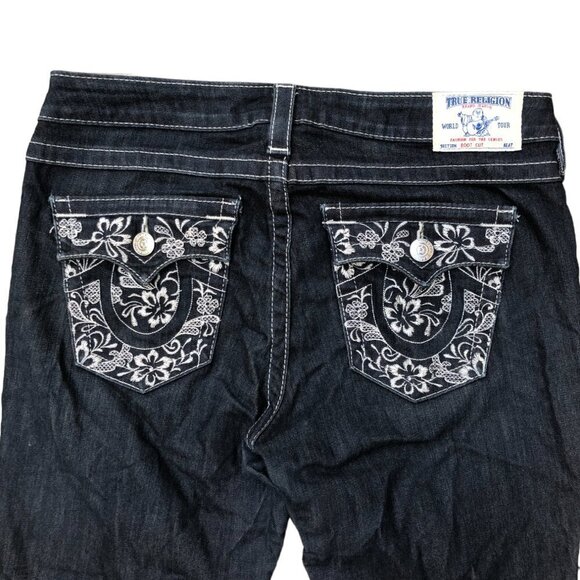 Vintage True Religion Jeans Size 32 BOOT CUT Embroidered - Picture 9 of 9